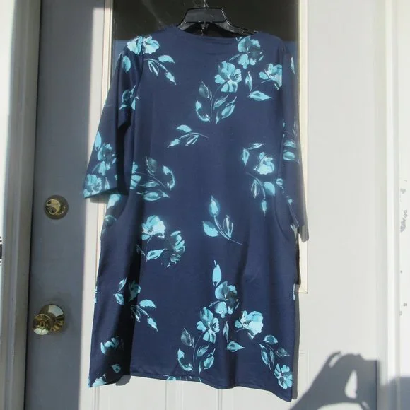 Croft and barrow PETITE floral print dress w Pockets MP - Picture 11 of 16